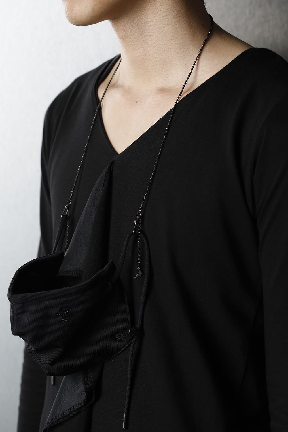 マスク チェーンホルダー ブラック