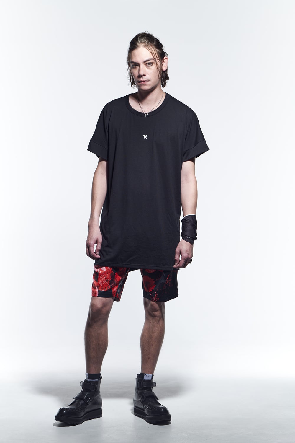 ドロップ ショルダー Tシャツ ブラック