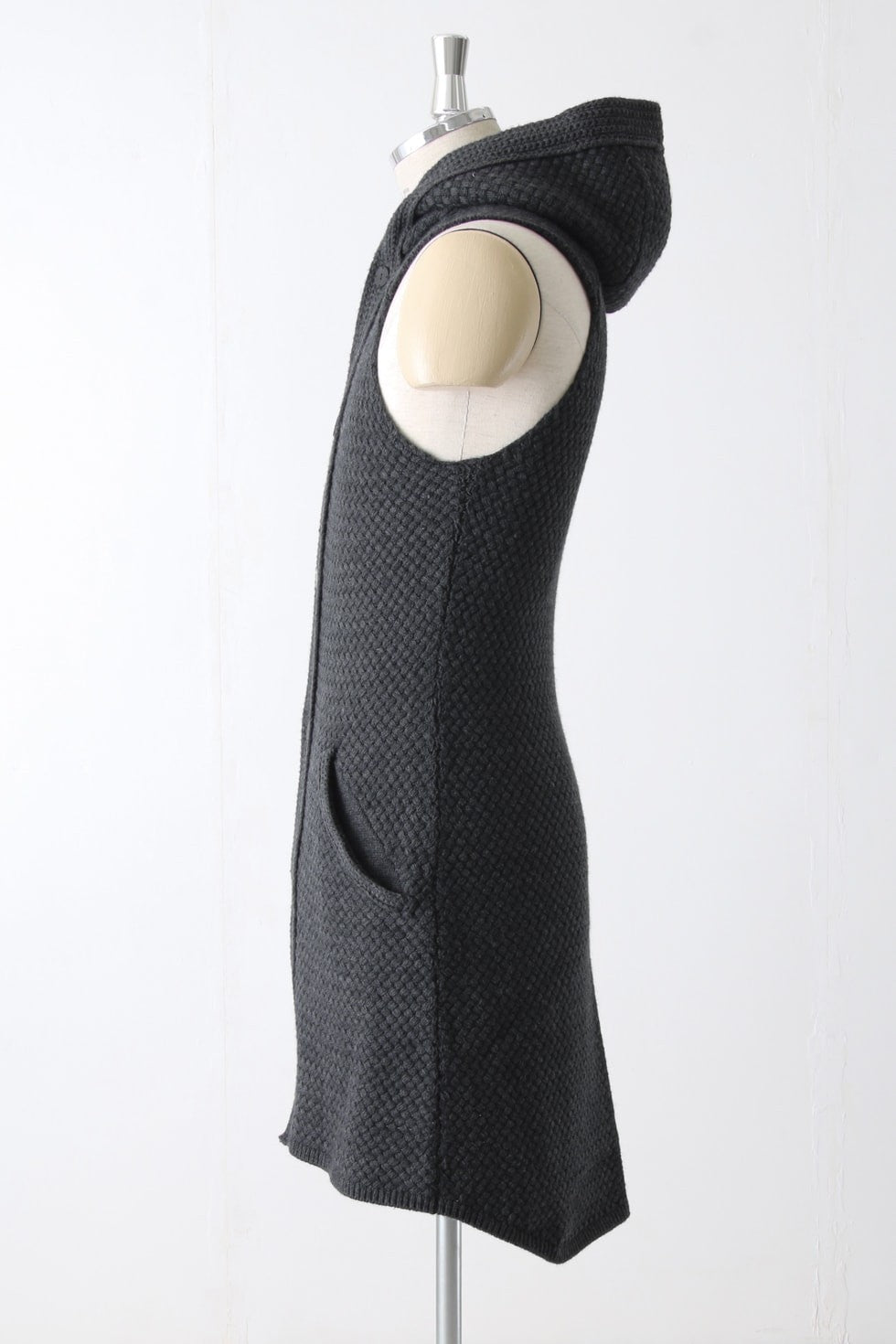 Knit Vest Wool Cotton