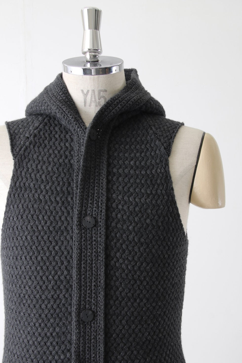 Knit Vest Wool Cotton