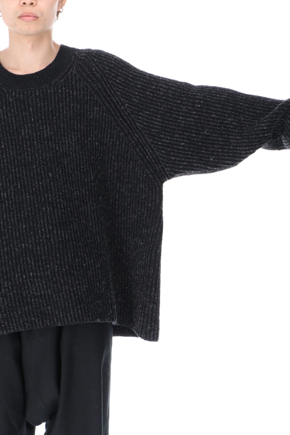 Knit Gray Black Merichan 