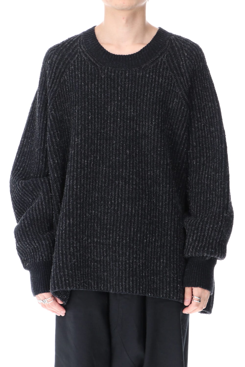 Knit Gray Black Merichan 