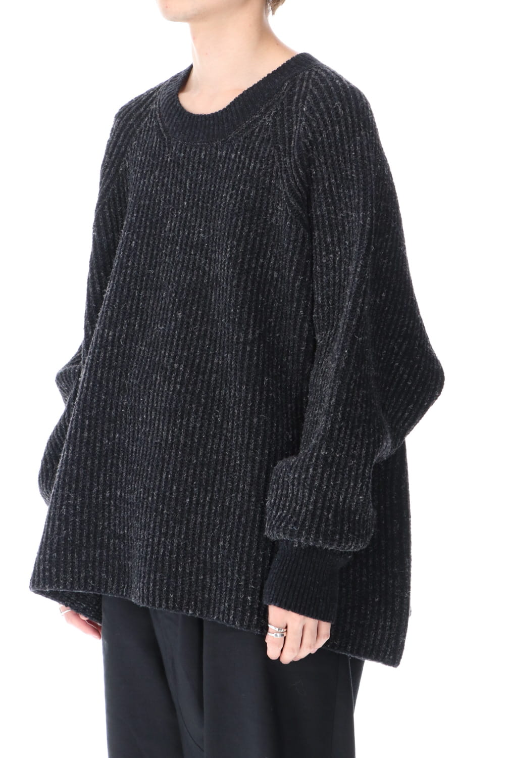 Knit Gray Black Merichan 