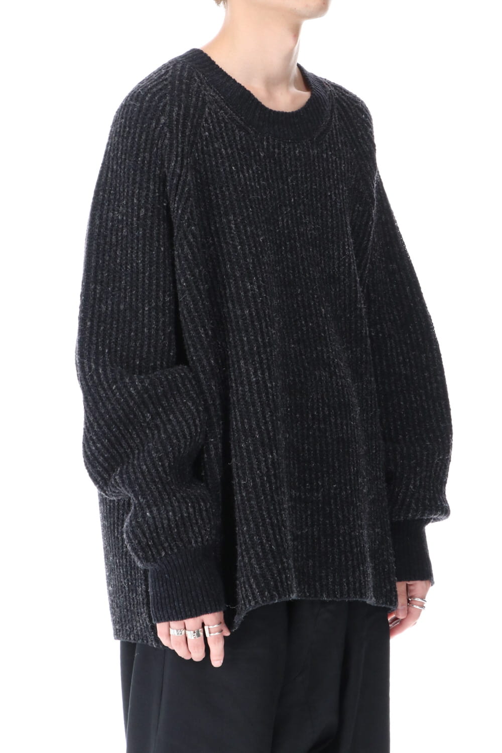 Knit Gray Black Merichan 