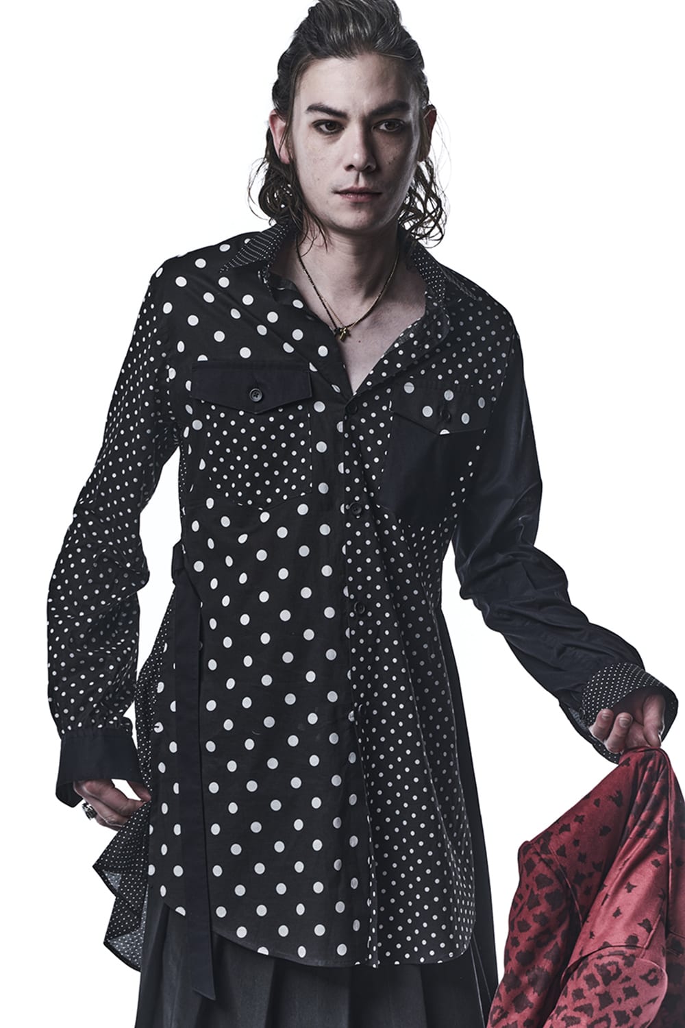 Crazy Dot Loan Gather Sleeves Shirts