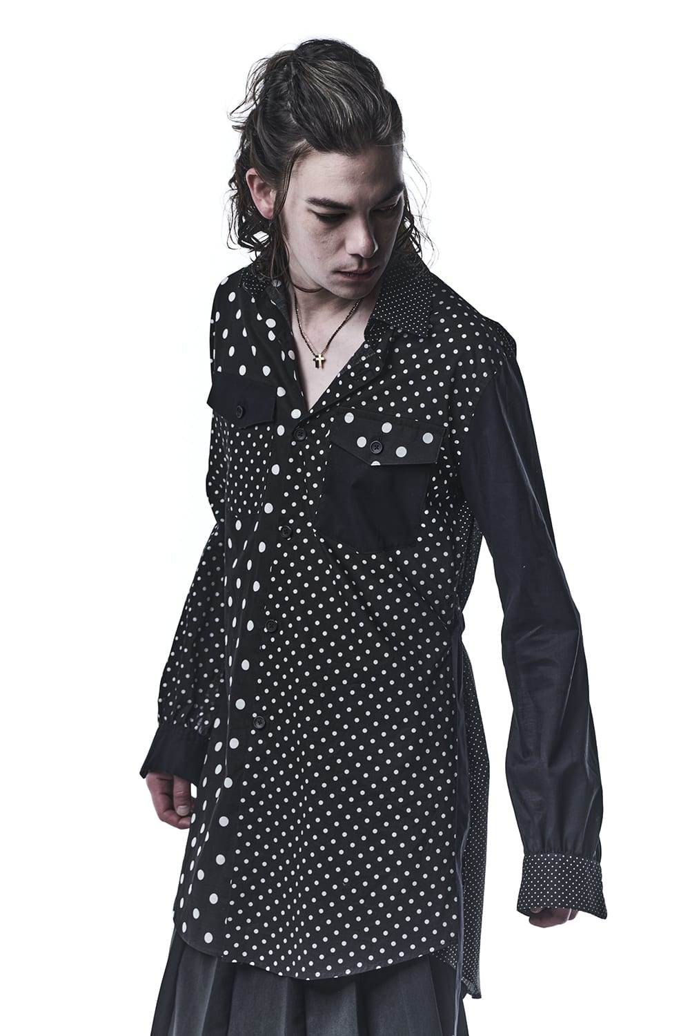 Crazy Dot Loan Gather Sleeves Shirts