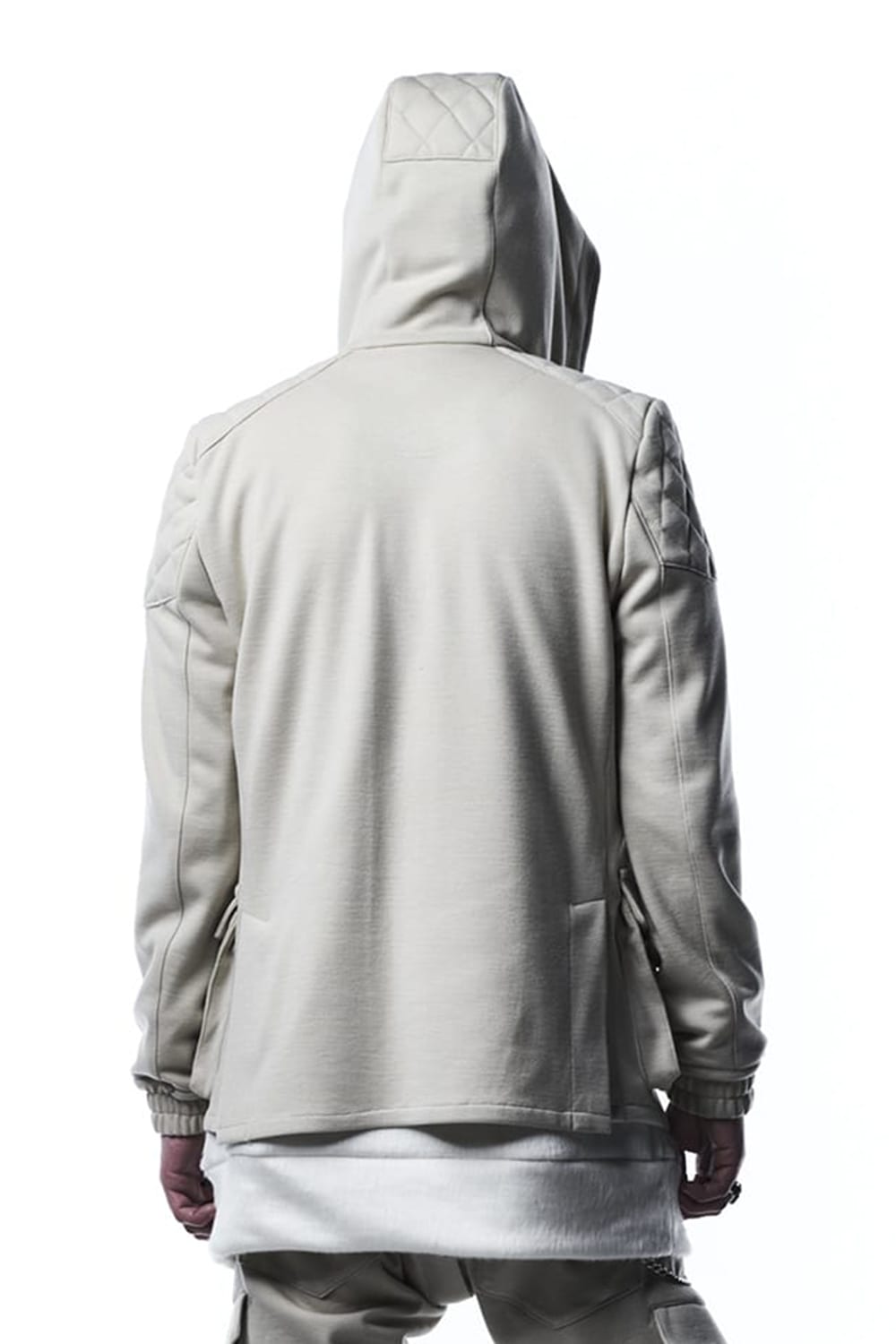 Punch Roma Jersey Quilt Hoodie Jacket Beige