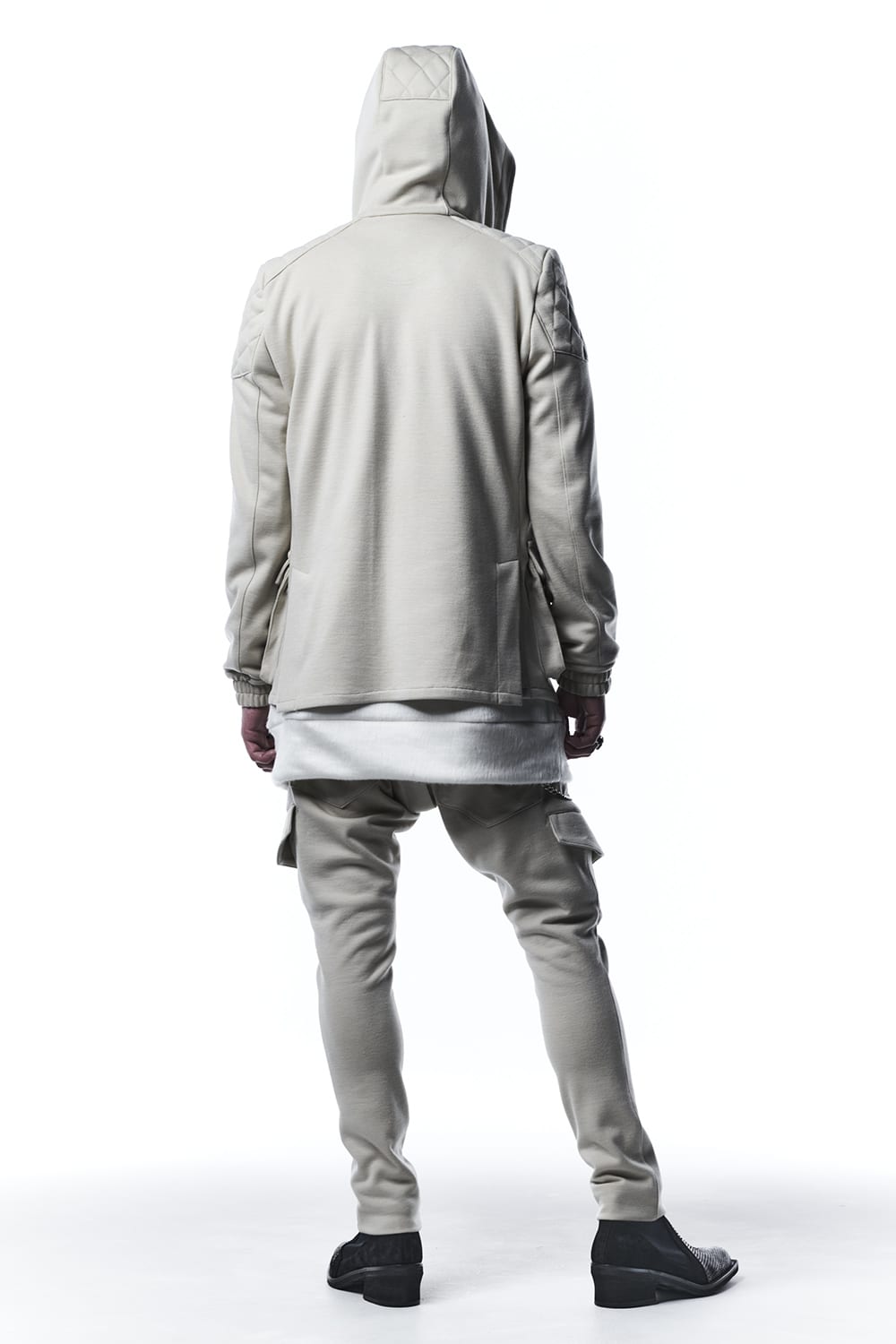 Punch Roma Jersey Quilt Hoodie Jacket Beige