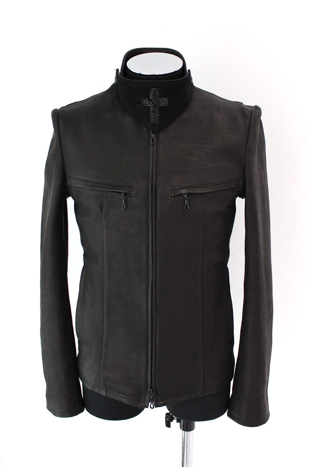 Calf Leather Single Riders Jacket