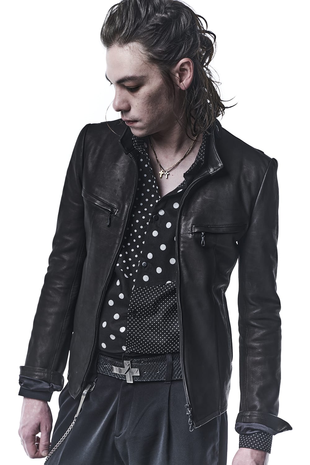 Calf Leather Single Riders Jacket