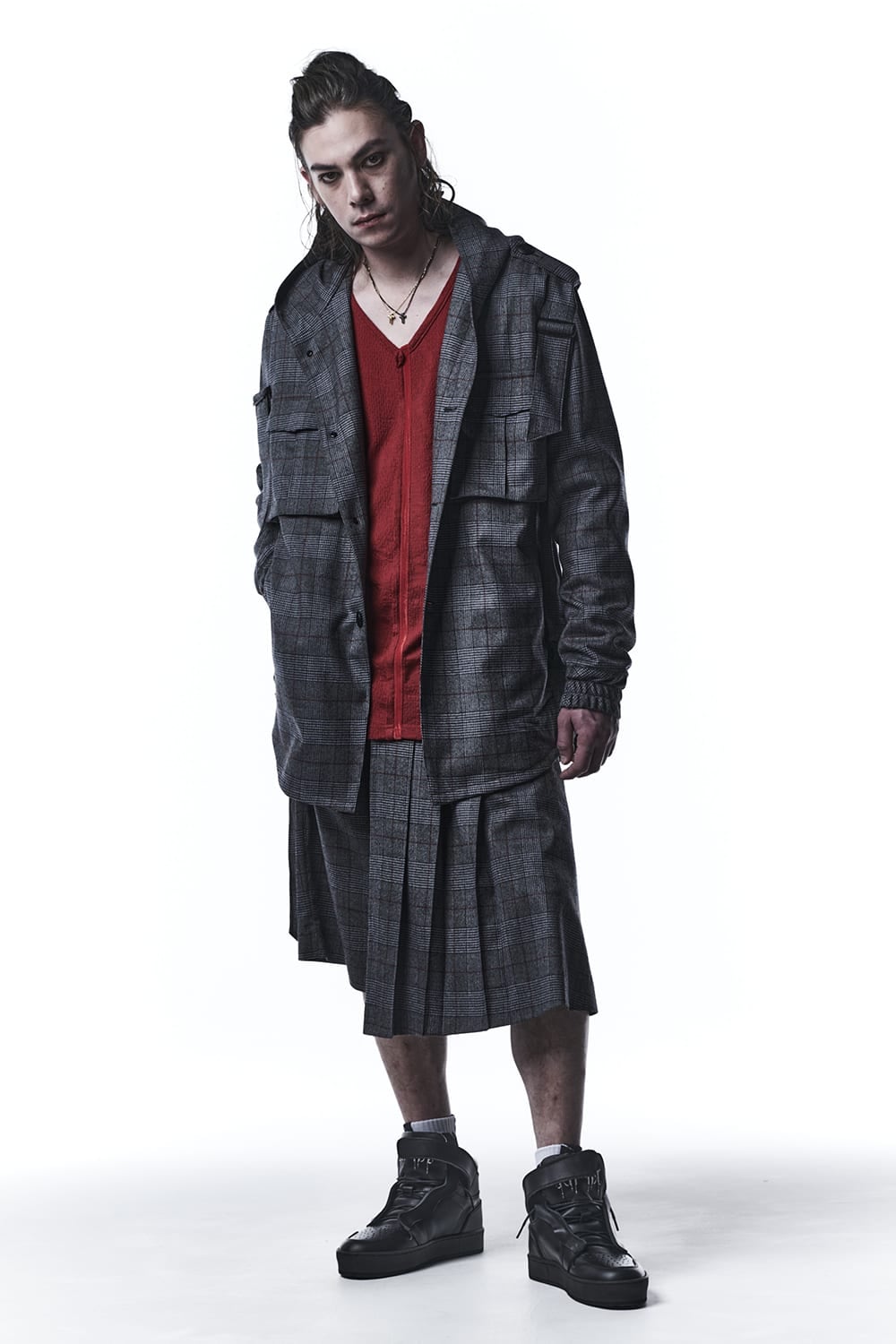 Gren Check Skirt Slacks