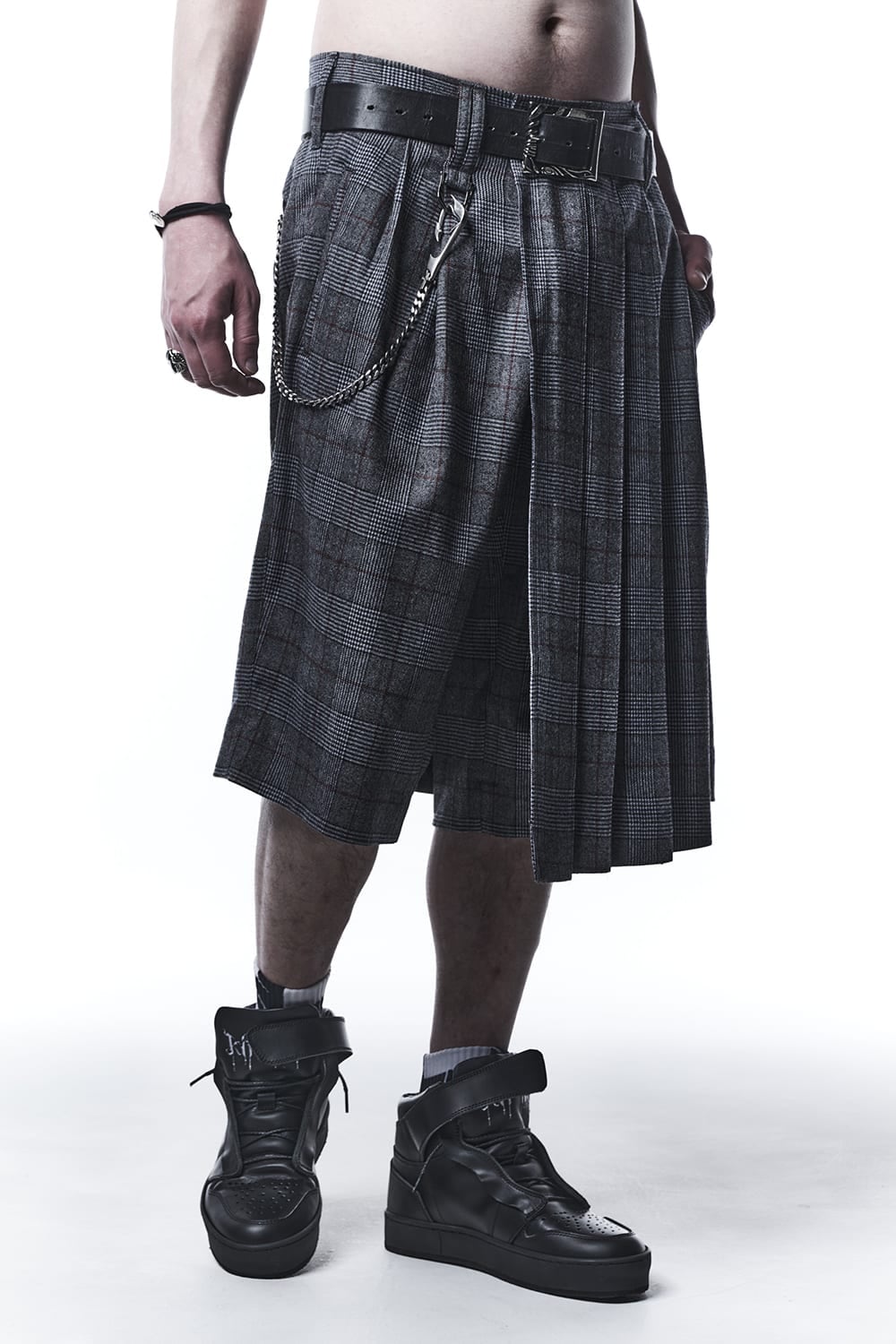 Gren Check Skirt Slacks