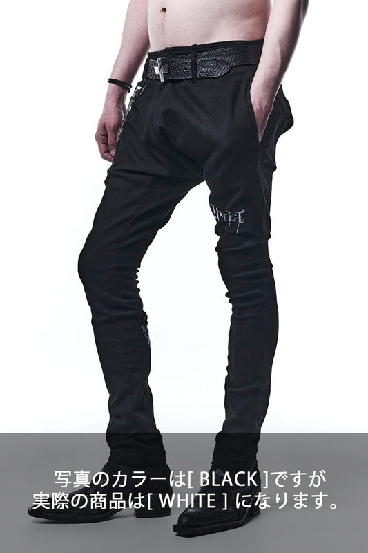 Curve Denim Pants With Embroidery