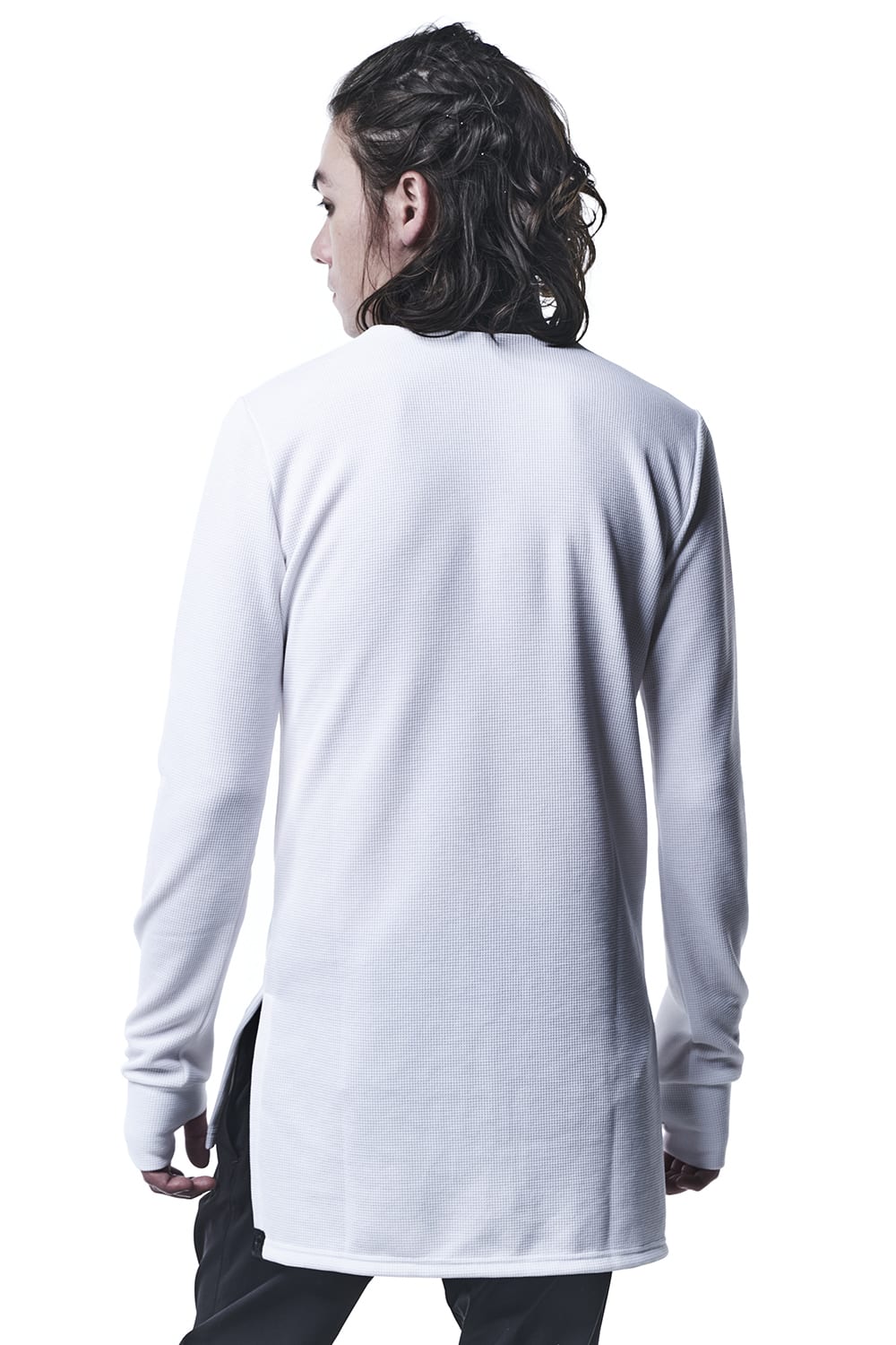 Mock Neck Long Sleeves T-shirts White