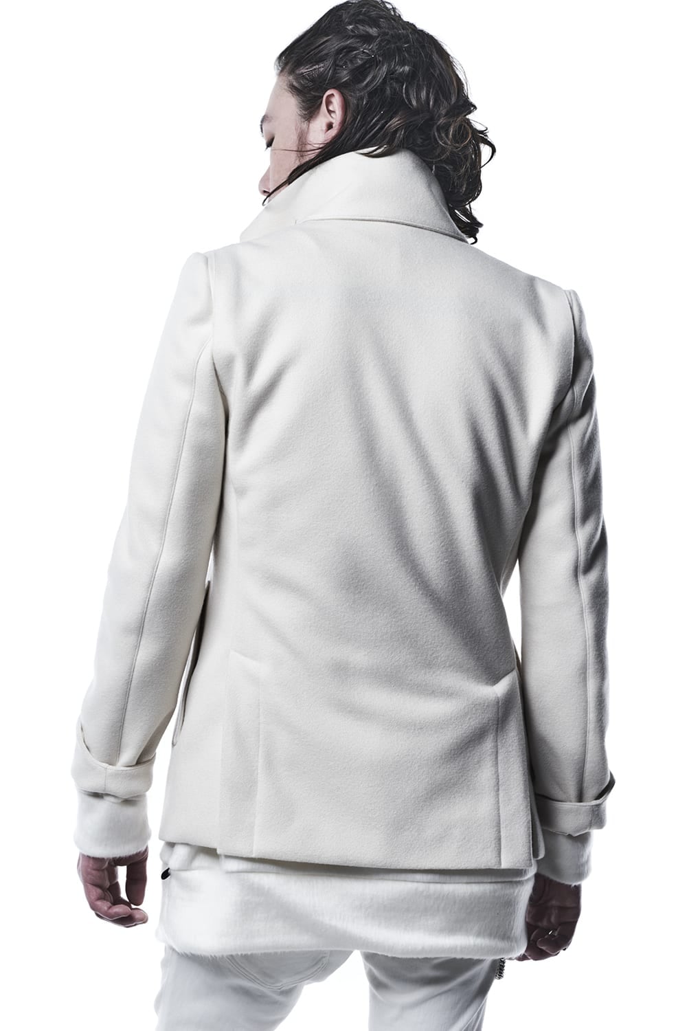 Shaggy Mock Neck White