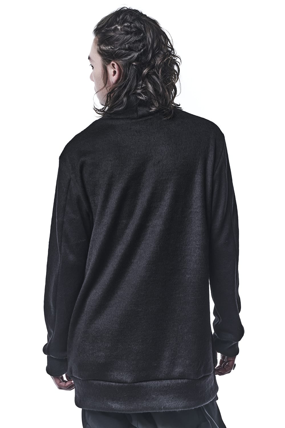 Shaggy Mock Neck Black
