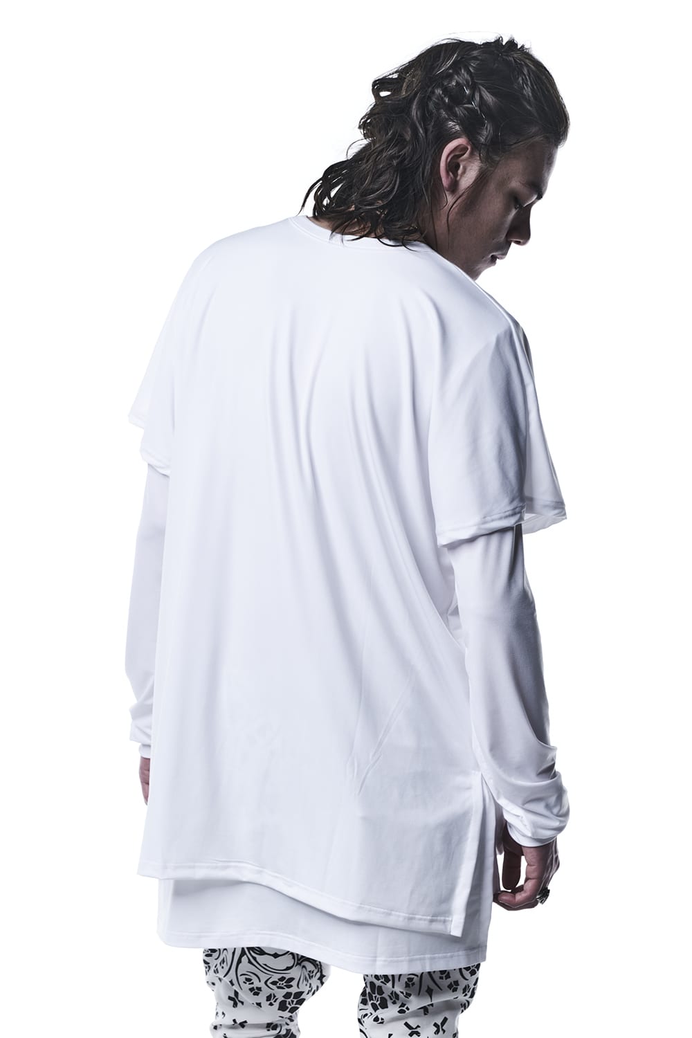 Layerd Long Sleeves T-Shirts White & White