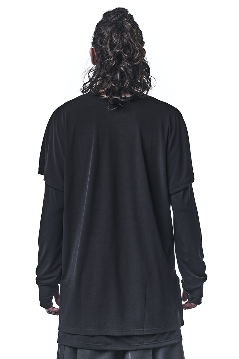 Layerd Long Sleeves T-Shirts Black & Black