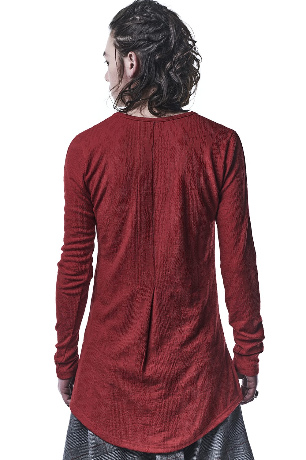 Python Jacquard Jersey Velvet Tape V-Neck