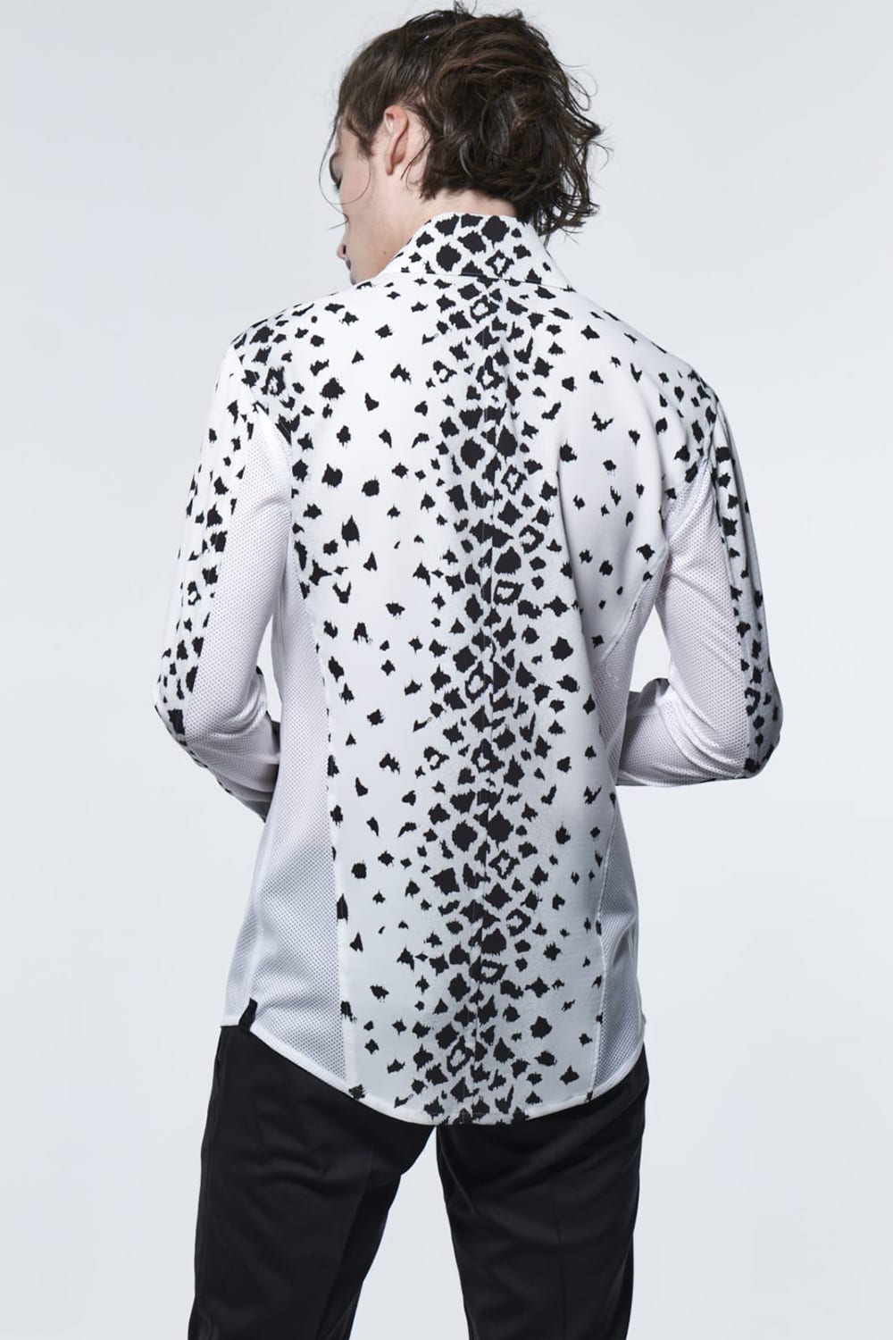 Side Rib Shirt White Leopard