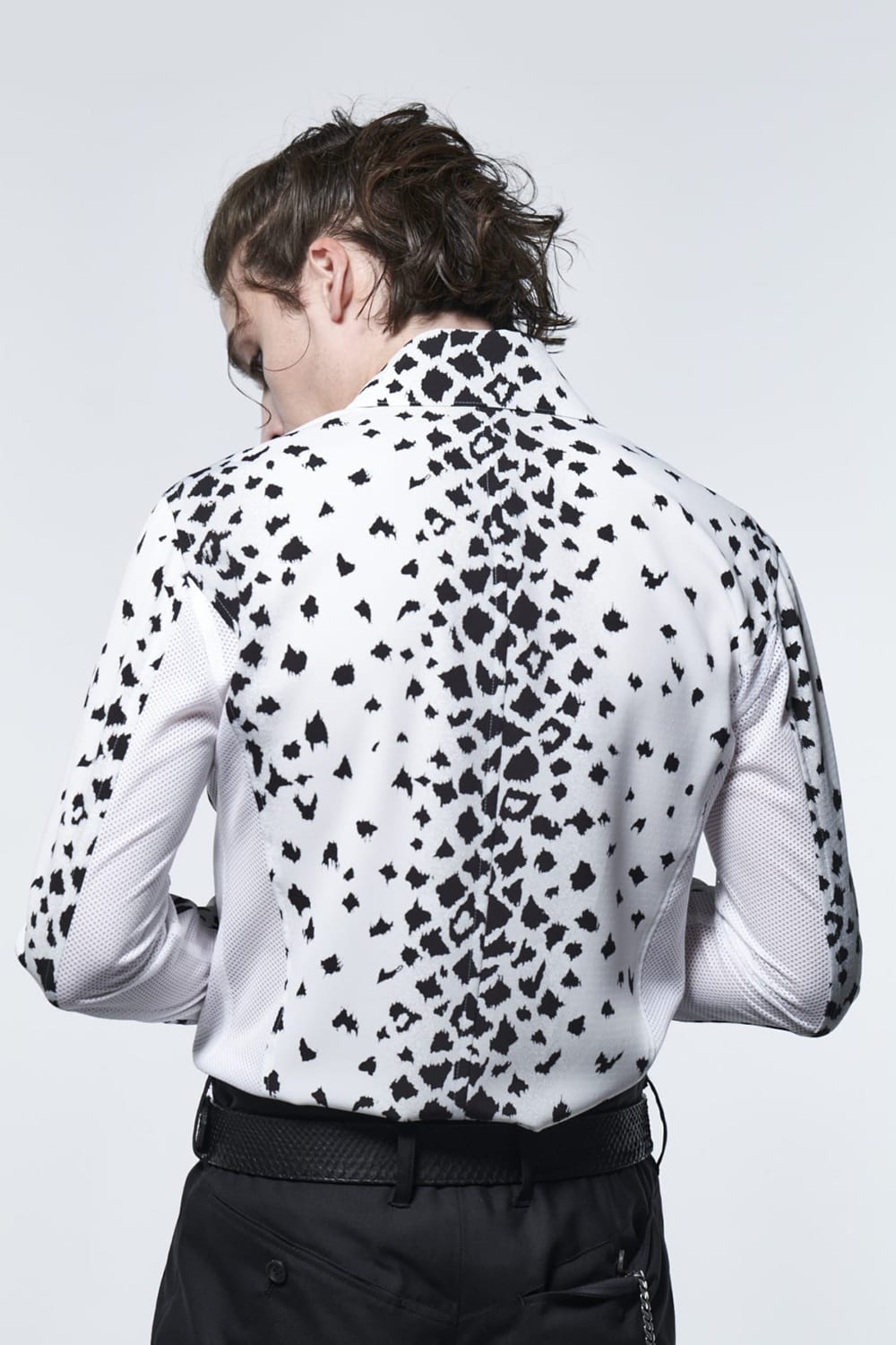 Side Rib Shirt White Leopard