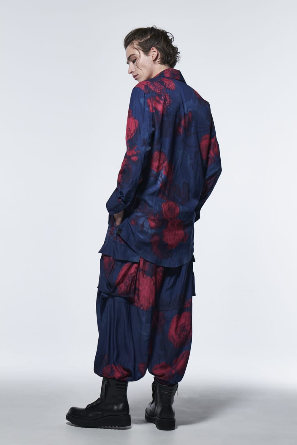 シャツ ブルー & レッド