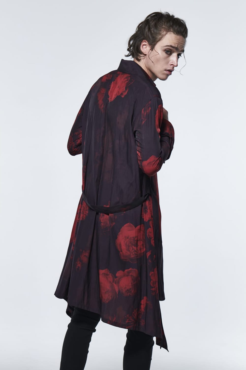 フレアシャツ ブラック & レッド