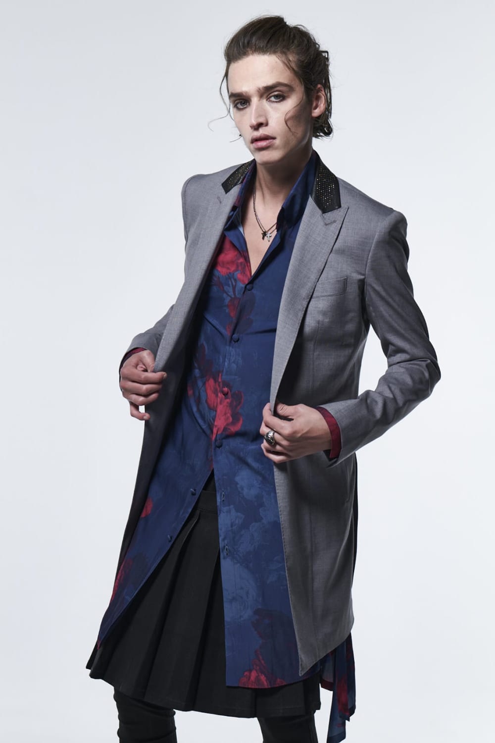 Flare Shirt Blue & Red