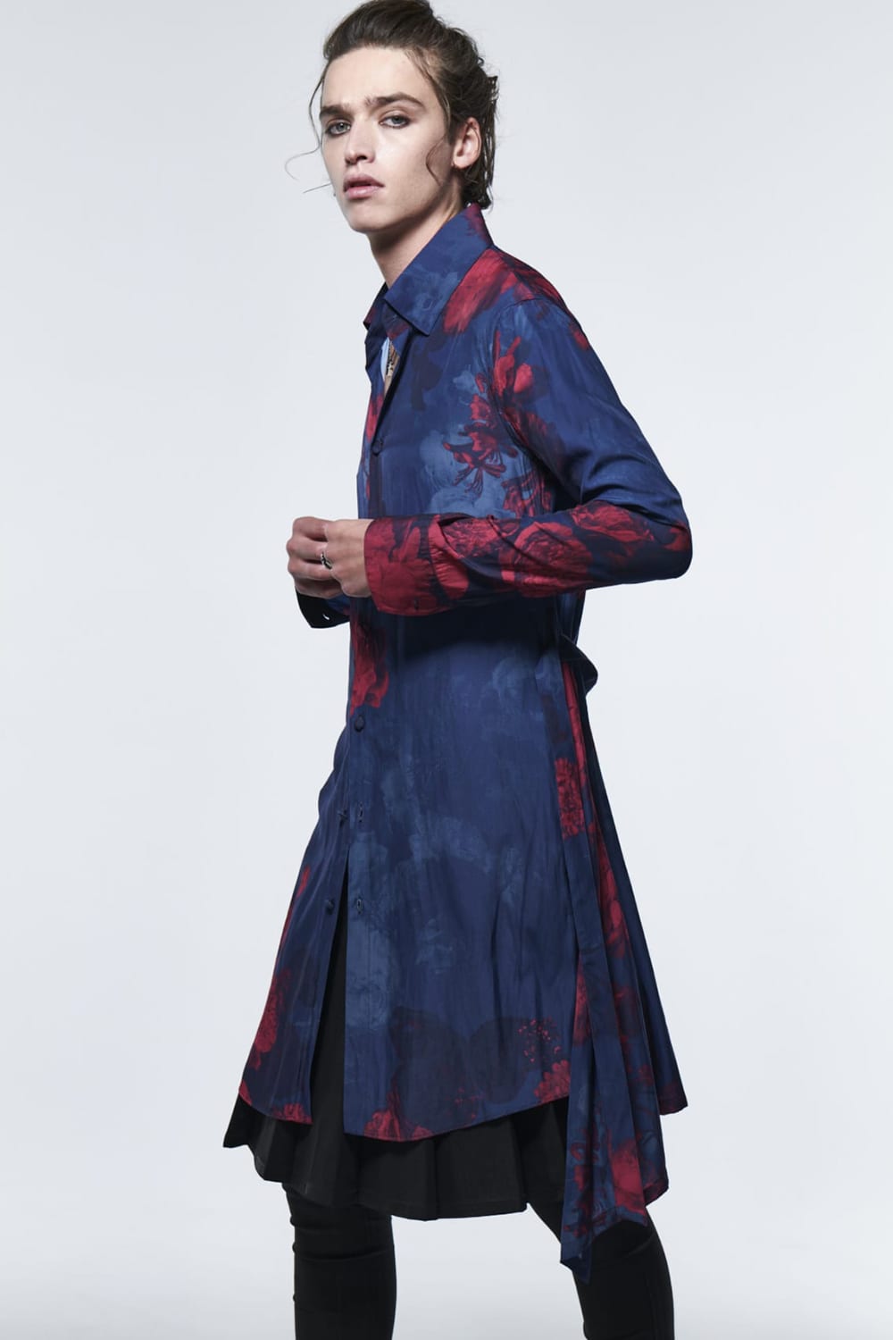 Flare Shirt Blue & Red