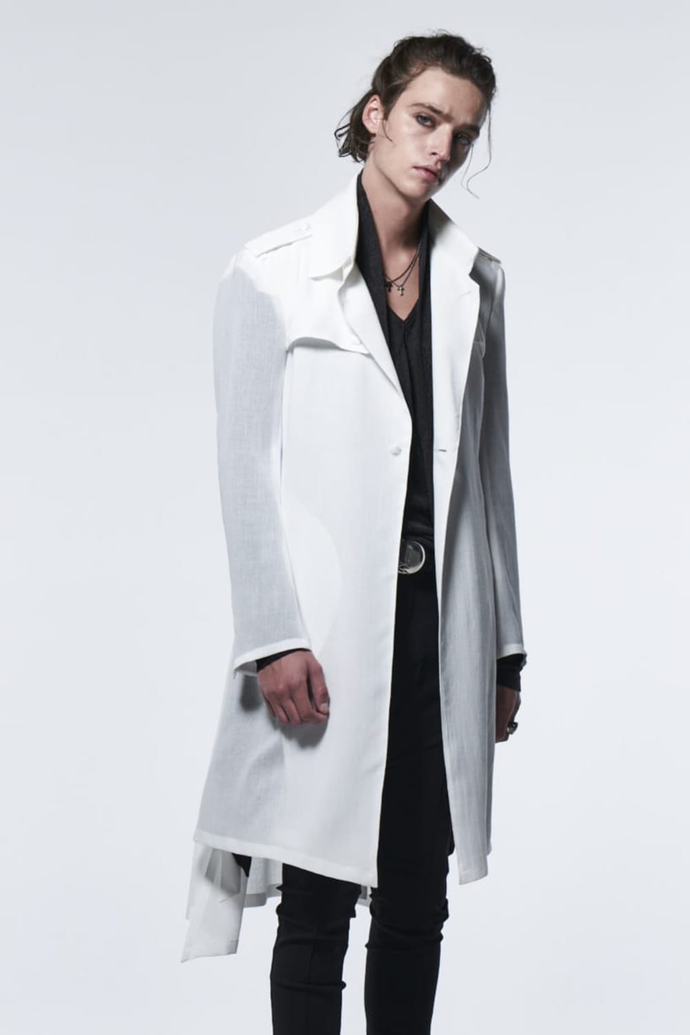 Uncon Single Trench Coat White