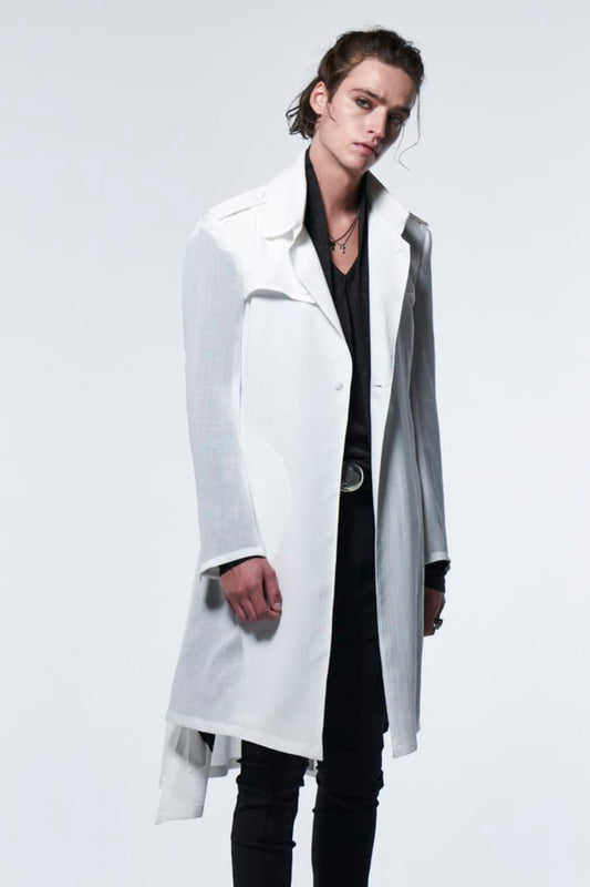 Uncon Single Trench Coat White