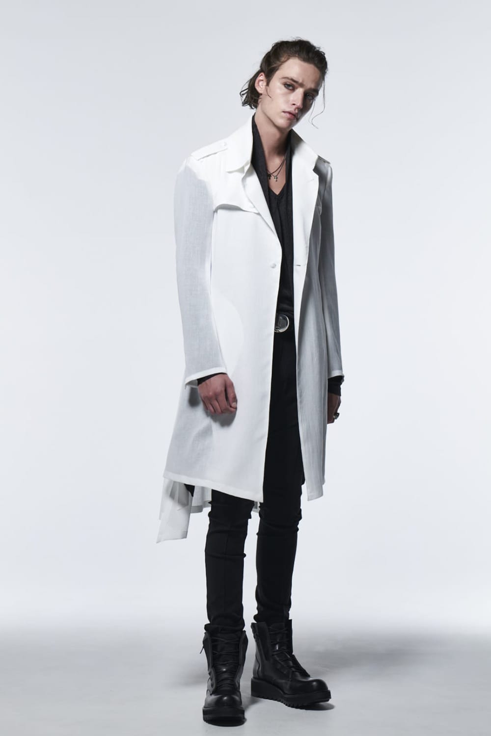 Uncon Single Trench Coat White