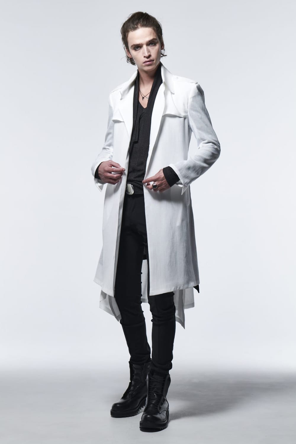 Uncon Single Trench Coat White