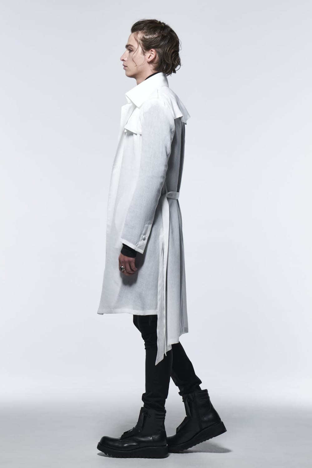 Uncon Single Trench Coat White