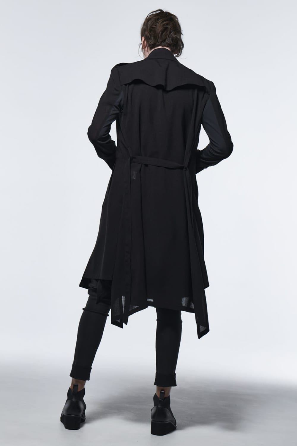 Uncon Single Trench Coat Black