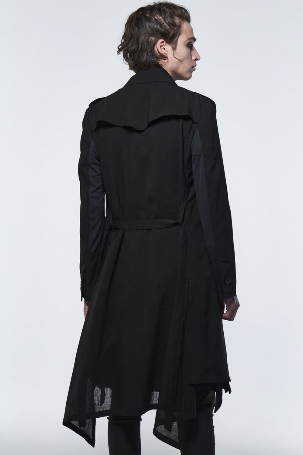 Uncon Single Trench Coat Black