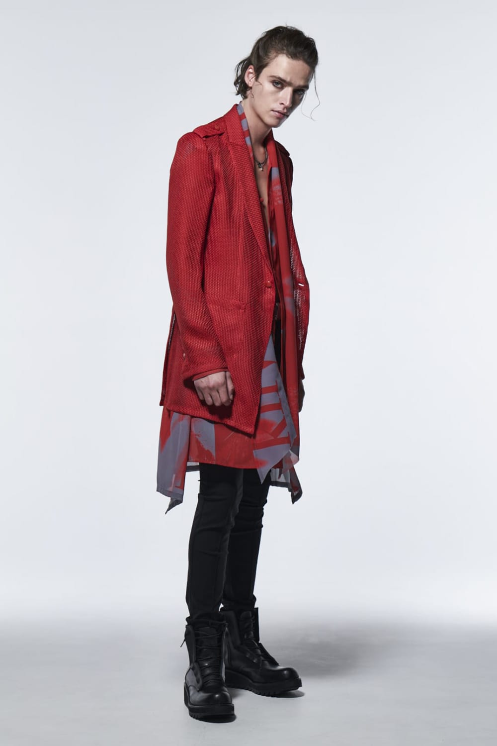 Uncon Peacked Jacket Red