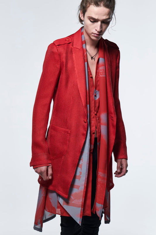 Uncon Peacked Jacket Red