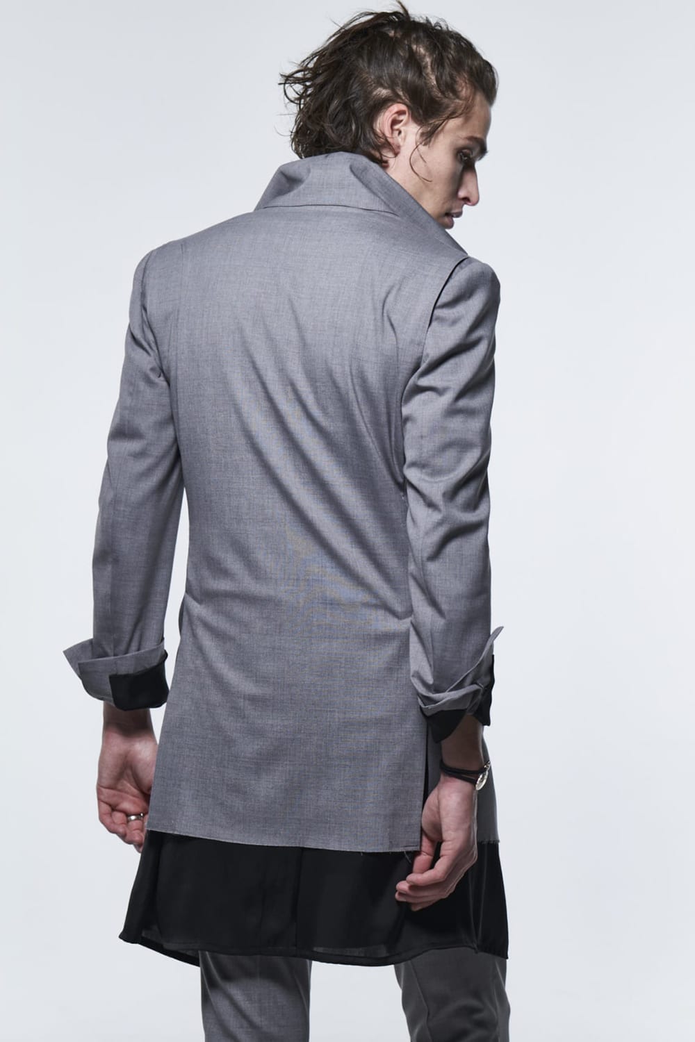 Flare Single Napoleon Jacket Light Gray
