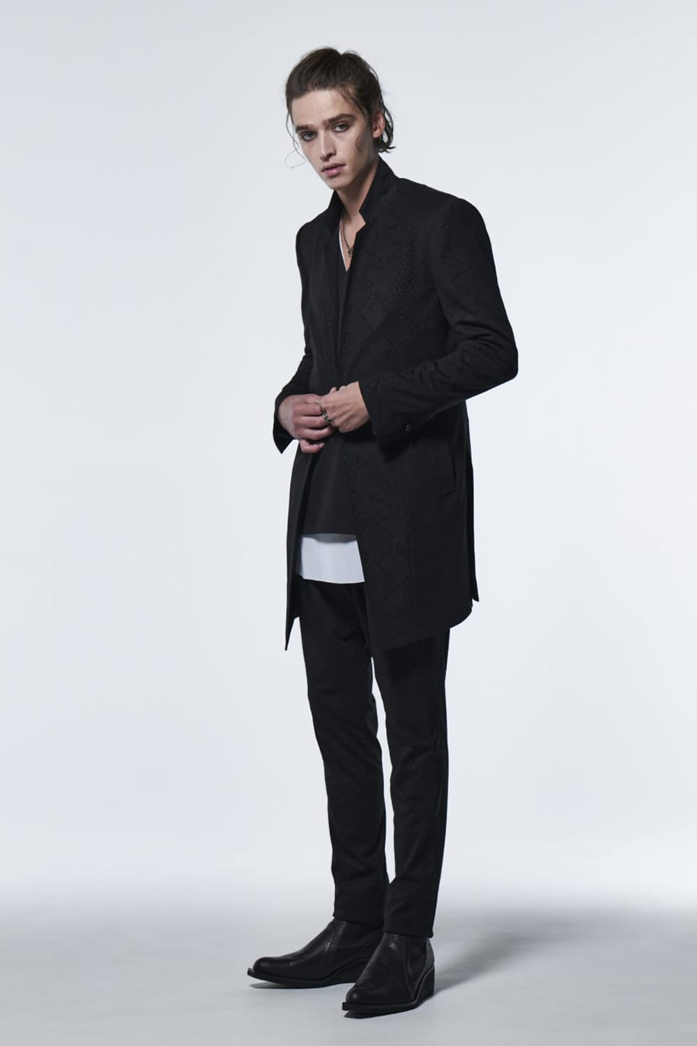 Stand Collar Long Jacket