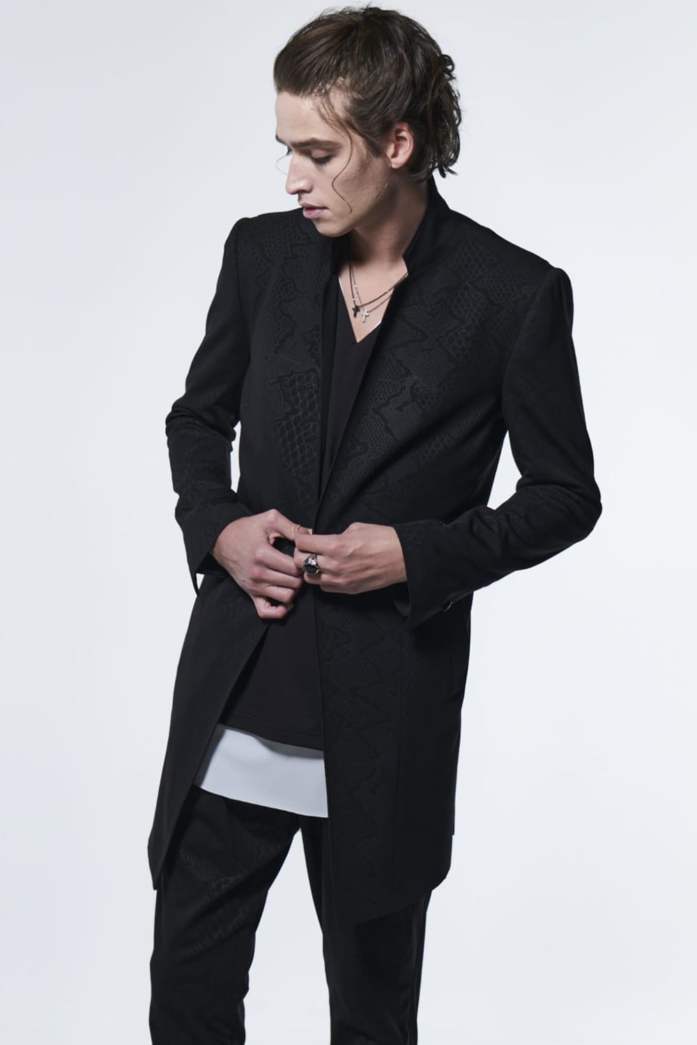 Stand Collar Long Jacket