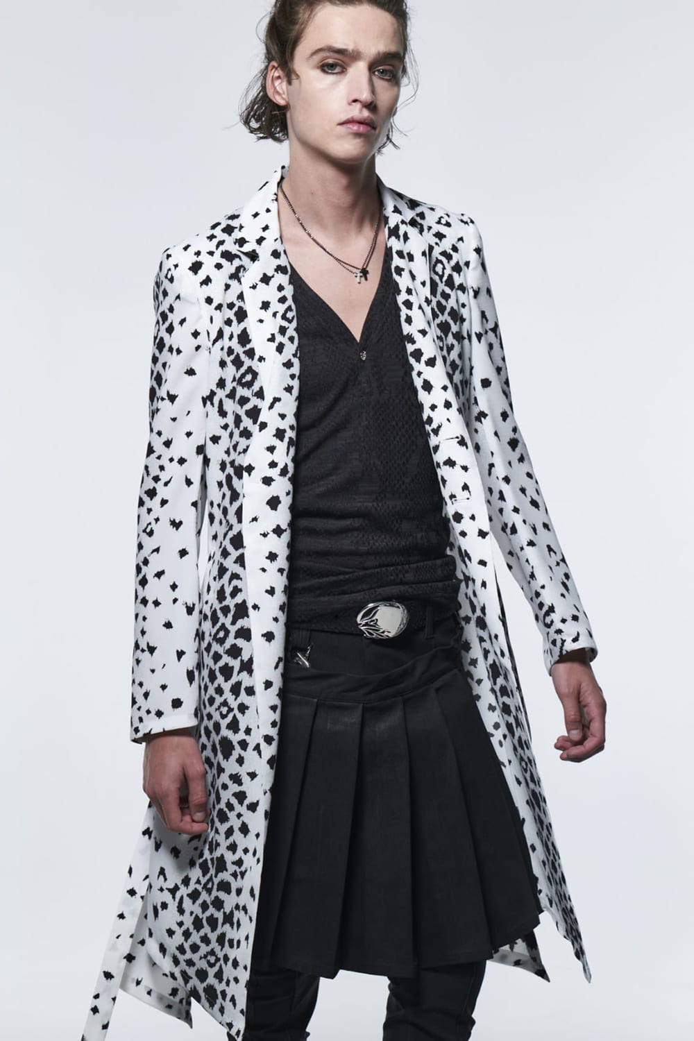 Flare Jacket White Leopard