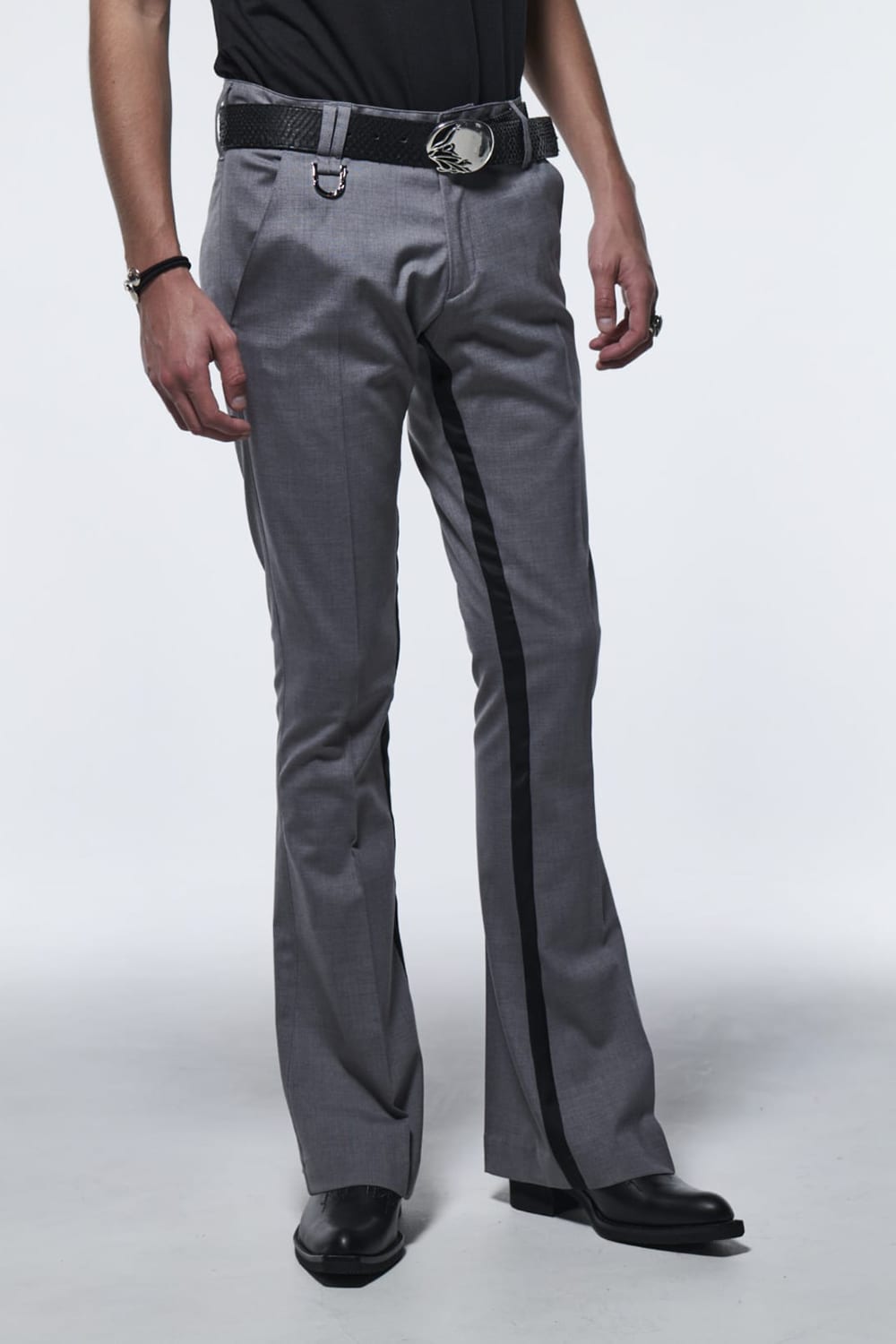In Side TP Flare Slacks Light Gray