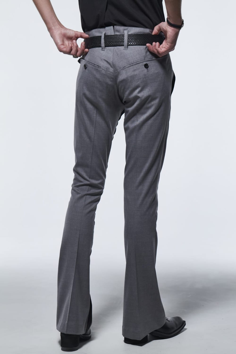 In Side TP Flare Slacks Light Gray