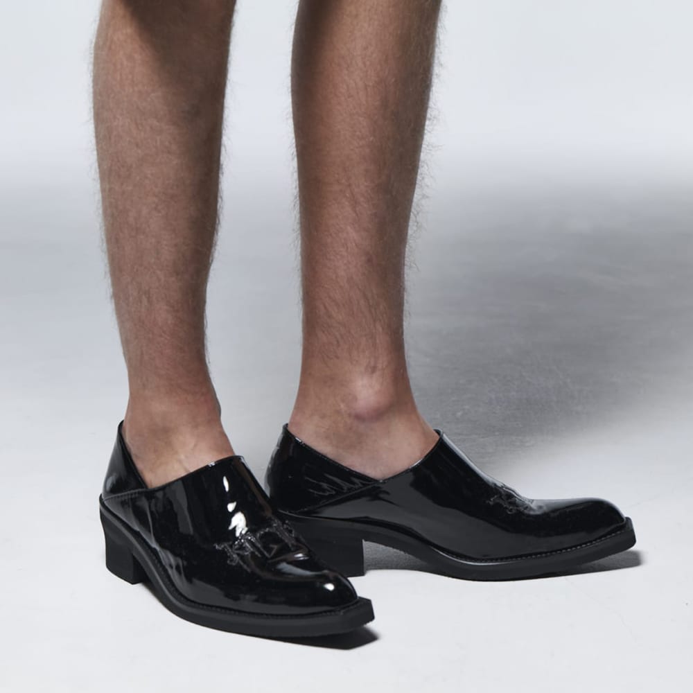 Enamel Embroidery Mules