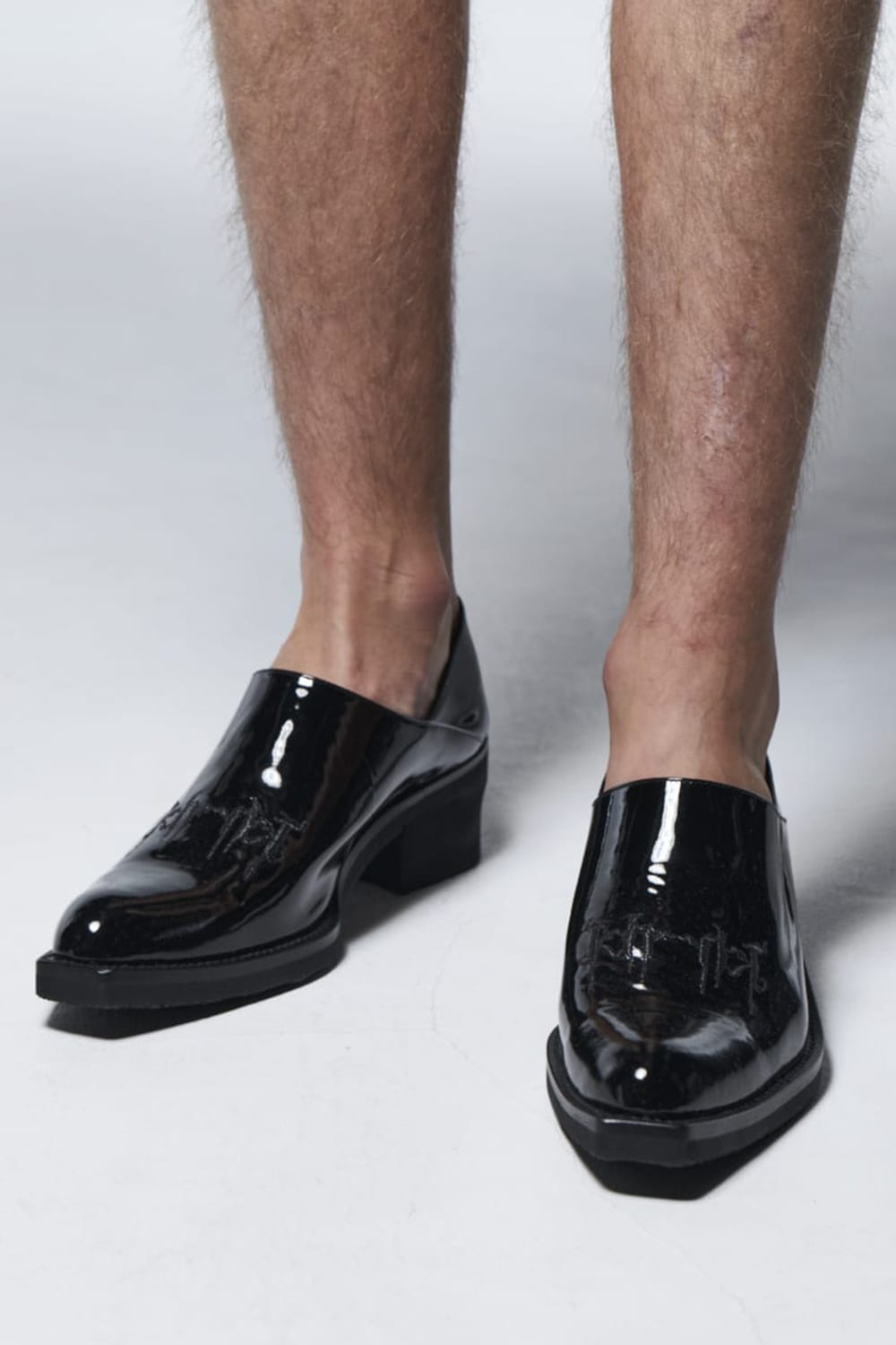 Enamel Embroidery Mules