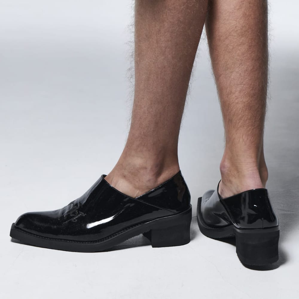 Enamel Embroidery Mules