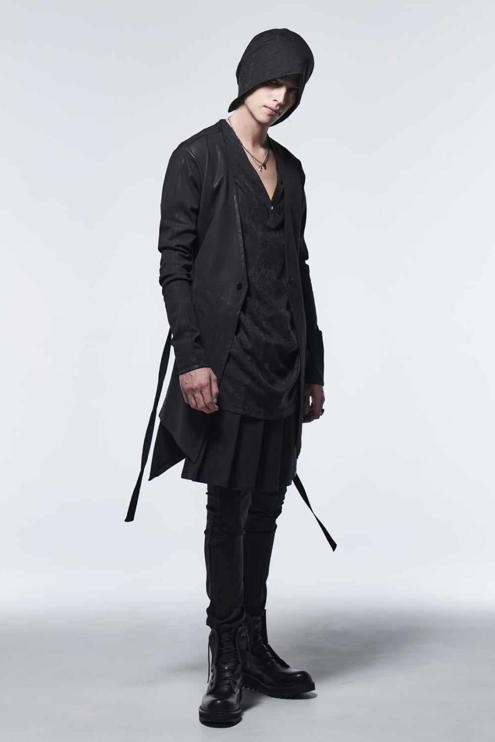 ドルマン ヘンリーTシャツ ブラック