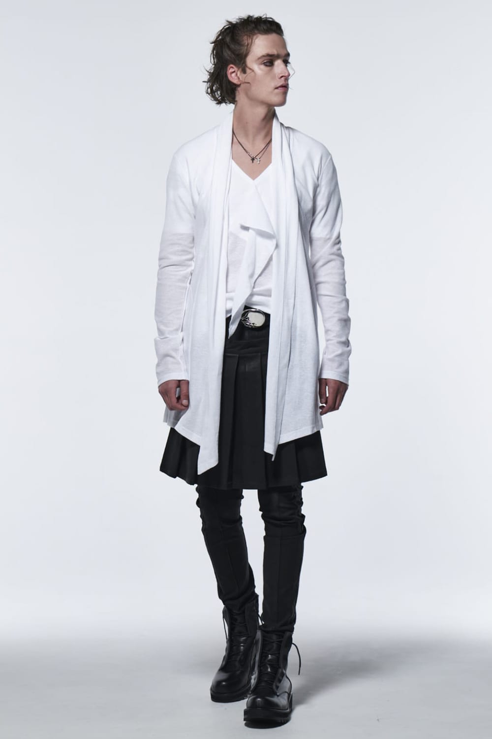 フリル 着物スリーブTシャツ ホワイト