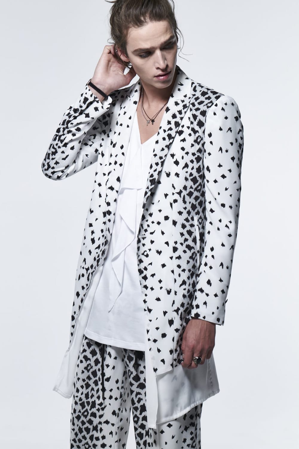 フリル 着物スリーブTシャツ ホワイト